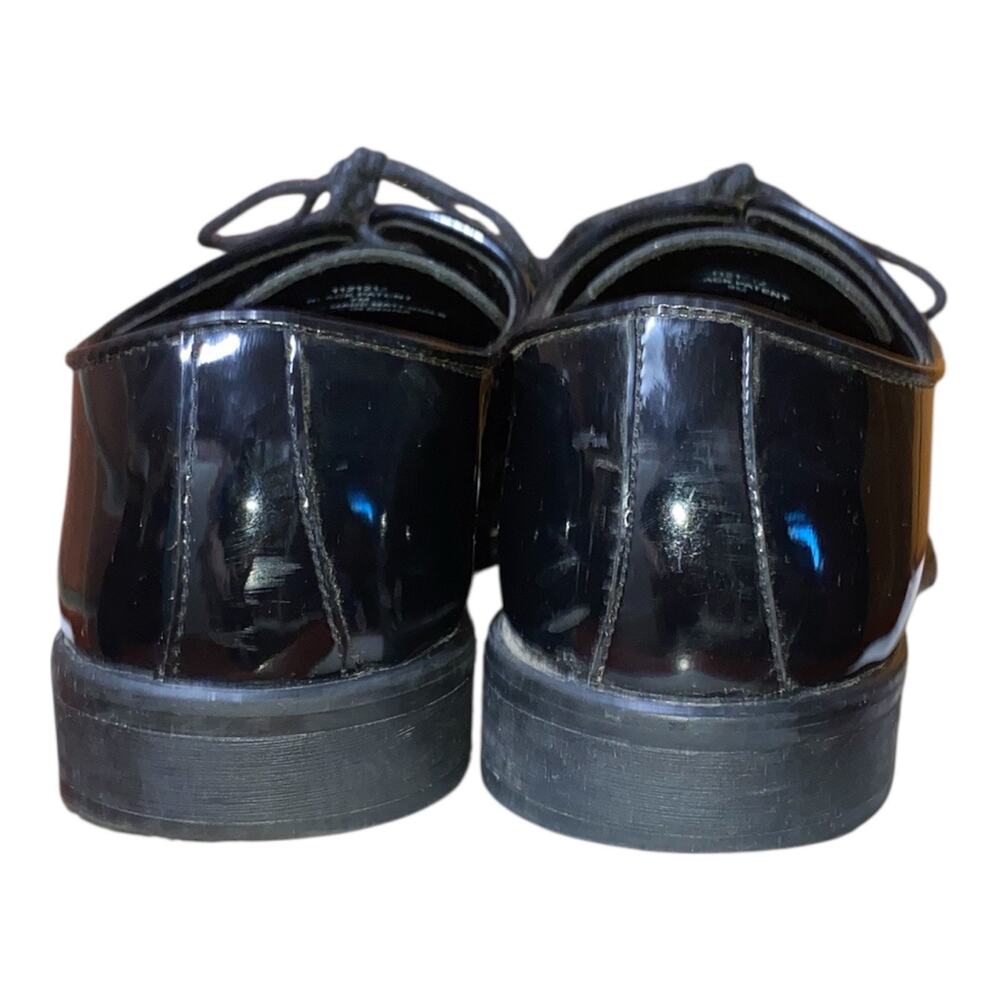 Seven 26 Black Patent Faux Leather Lace Up Oxford Dress Shoes Mens Size 7M - Picture 3 of 7